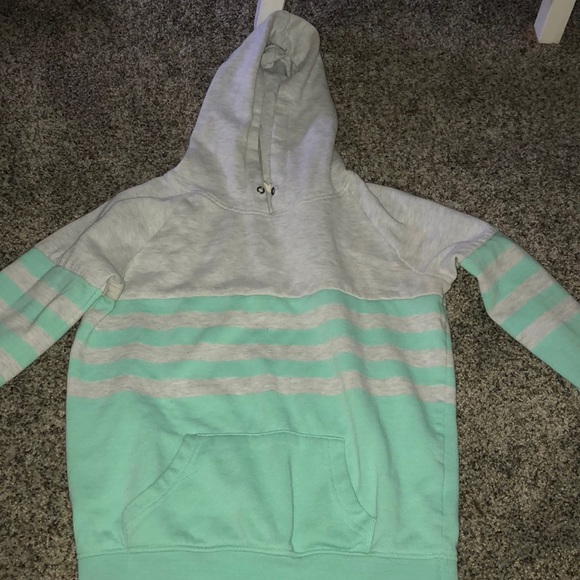 ZINE Gray + Mint Hoodie - Picture 1 of 1